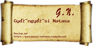 Gyöngyösi Natasa névjegykártya
